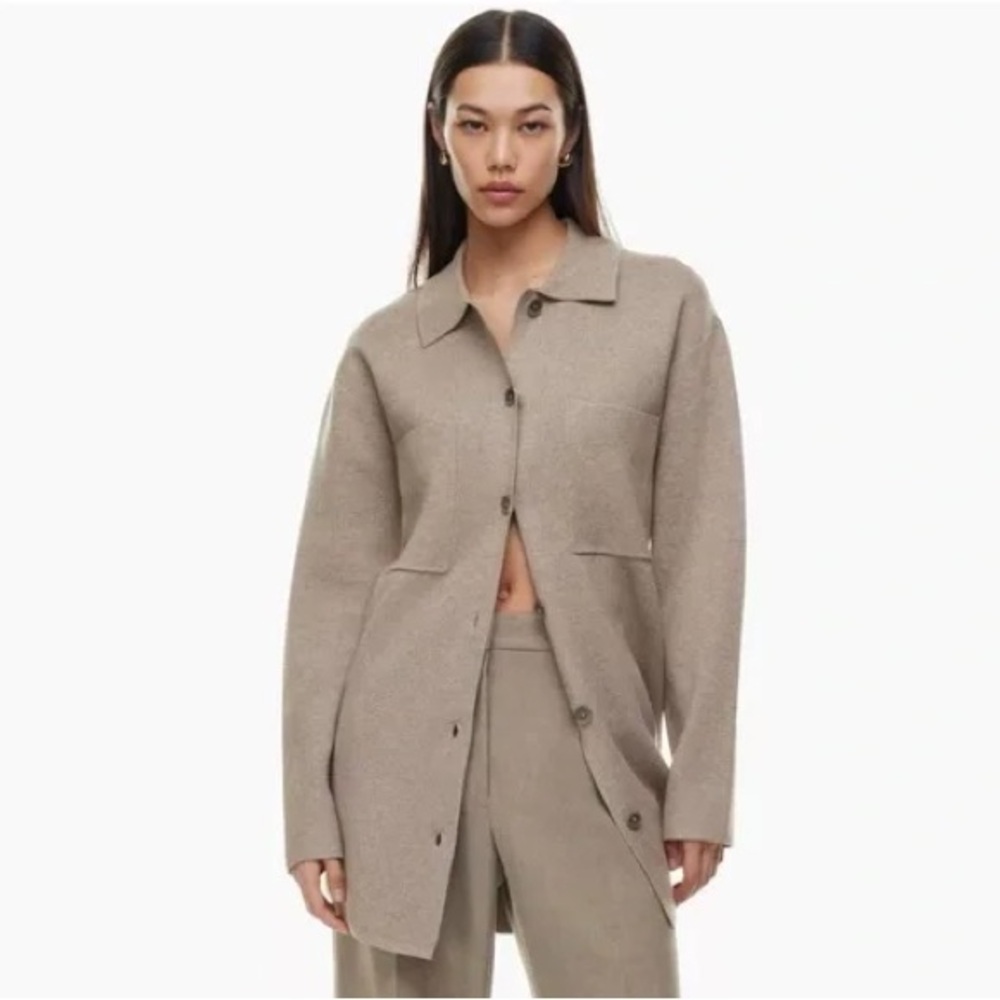 Aritzia Society Knit Shirt Jacket
